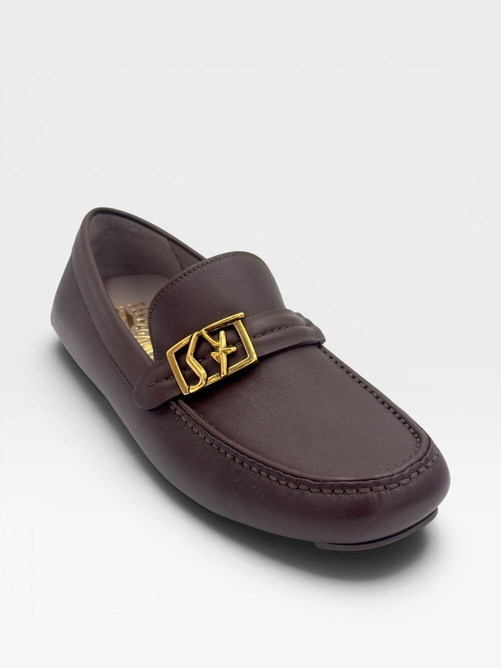 Soft Brown Leather Car Slip On Loafers Shoes UK 7.5 / US 8.5 EEE